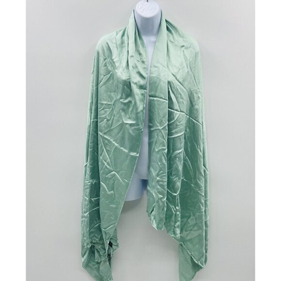 INC International Concepts Womens One Size Solid Oversized Wrap Scarf Sage 1348 - Picture 2 of 6